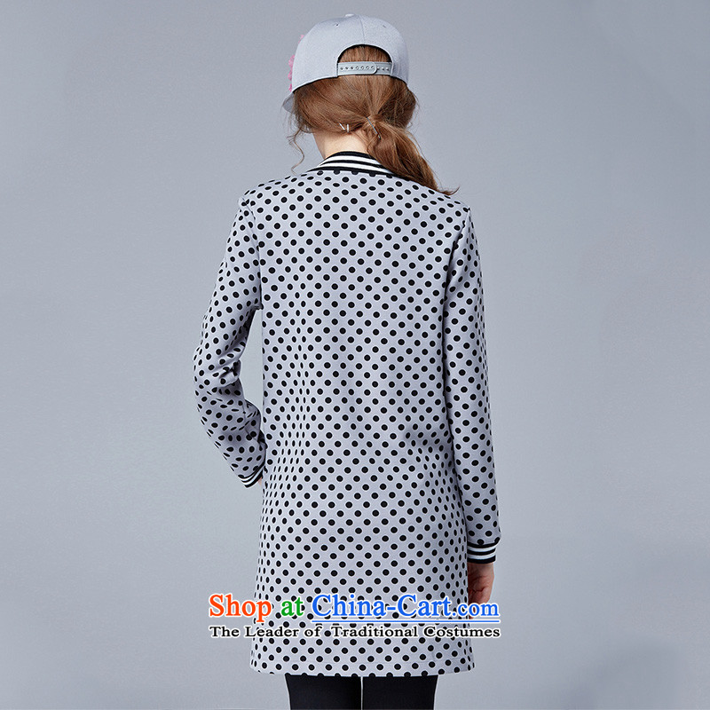 Rui Mei to 2015 to increase the number of women in autumn and winter new thick mm loose waves point long Leisure. Stamp long-sleeved jacket N1607 CARDIGAN 3XL, Rui Mei to gray (RIUMILVE) , , , shopping on the Internet