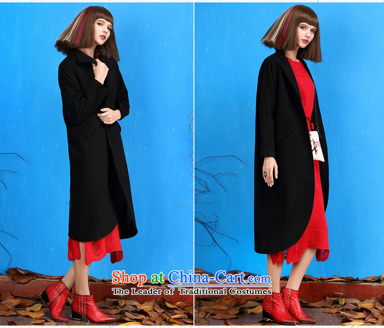 Sexy And Dangerous color for autumn and winter 2015 new products in black long overcoat with thin hair? coats video? children black L picture, prices, brand platters! The elections are supplied in the national character of distribution, so action, buy now enjoy more preferential! As soon as possible.