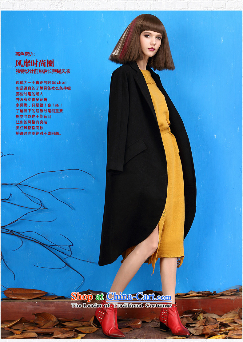 Sexy And Dangerous color for autumn and winter 2015 new products in black long overcoat with thin hair? coats video? children black L picture, prices, brand platters! The elections are supplied in the national character of distribution, so action, buy now enjoy more preferential! As soon as possible.