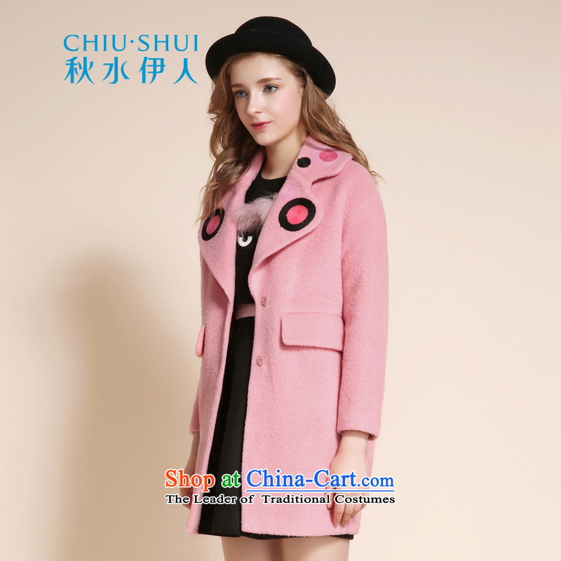 Chaplain who 2015 winter clothing new women's stylish Sweet temperament and reverse collar wool coat jacket peach 155/80A/S,?/ The Mai-Mai shopping on the Internet has been pressed.