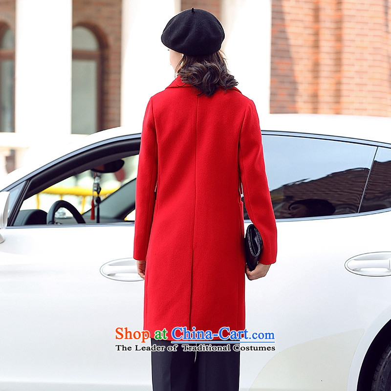 Ho Pui 2015 Autumn new stylish suits for women in the gross? jacket long double-wool a wool coat of red , blue (lanpei Pei) , , , shopping on the Internet