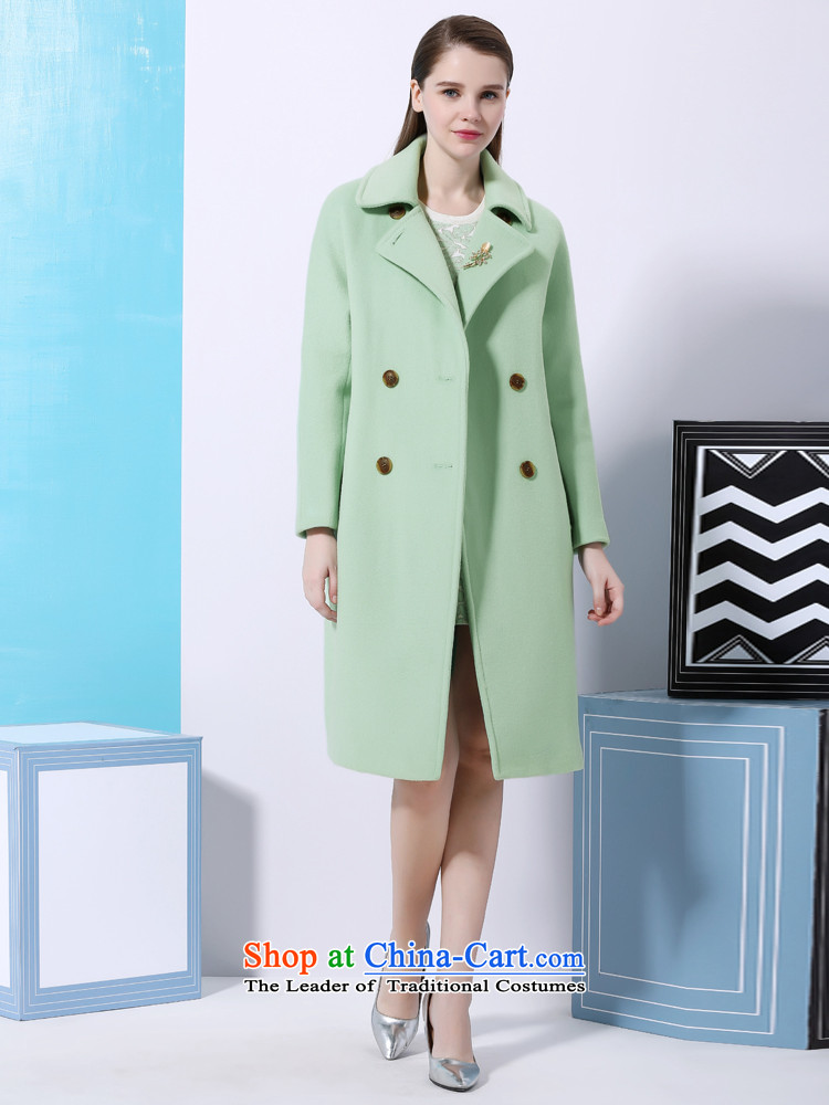 Chaplain who 2015 winter clothing new women's minimalist temperament van pure colors in a straight long jacket coat gross? water green 155/80A/S picture, prices, brand platters! The elections are supplied in the national character of distribution, so action, buy now enjoy more preferential! As soon as possible.