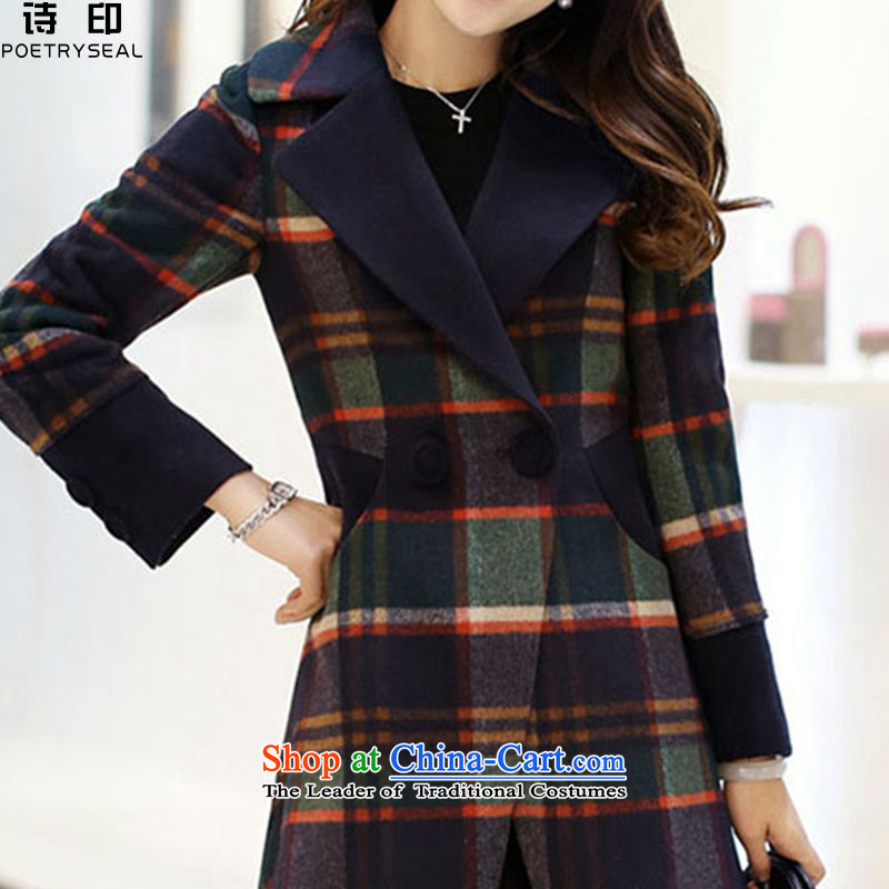 Poetry printed a wool coat women 2015 new stylish Sau San Mao jacket female espresso? XL, poetry POETRYSEAL stamped () , , , shopping on the Internet