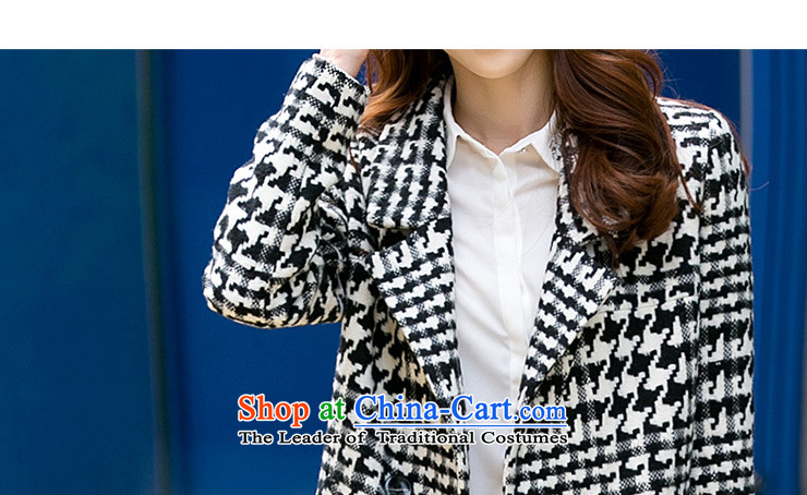 One meter Sunshine 2015 Fall/Winter Collections new gross jacket female Korean version of this medium to long term, Chidori grid? female black and white coats of $ L picture, prices, brand platters! The elections are supplied in the national character of distribution, so action, buy now enjoy more preferential! As soon as possible.