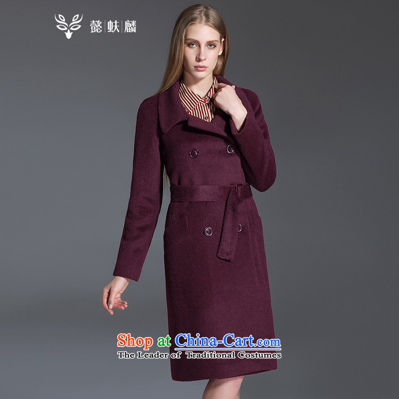 Headquarters or plush cashmere overcoat Chu 2015 Western gross is female coats of Sau San video thin woolen coat in the long hair? deep red jacketS