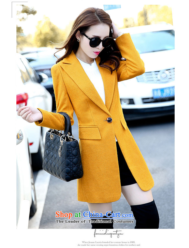 Korea Yae Jin 2015 autumn and winter new gross girls jacket? Long roll collar thick wool a wool coat video thin navy L picture, prices, brand platters! The elections are supplied in the national character of distribution, so action, buy now enjoy more preferential! As soon as possible.