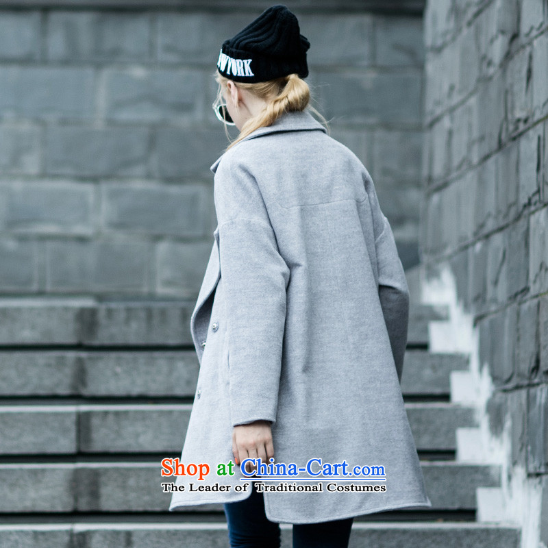 Qigirl temperament wild gray coat? 7170 Light Gray M,QIGIRL,,, shopping on the Internet