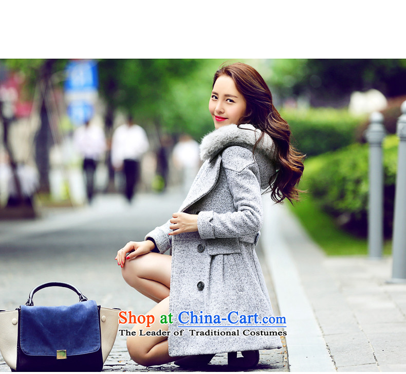 Park woke up to 2015 winter clothing new Korean female suits for long-sleeved hair stylish jacket coat women? gray M picture, prices, brand platters! The elections are supplied in the national character of distribution, so action, buy now enjoy more preferential! As soon as possible.