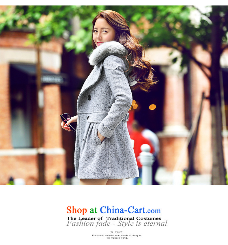 Park woke up to 2015 winter clothing new Korean female suits for long-sleeved hair stylish jacket coat women? gray M picture, prices, brand platters! The elections are supplied in the national character of distribution, so action, buy now enjoy more preferential! As soon as possible.