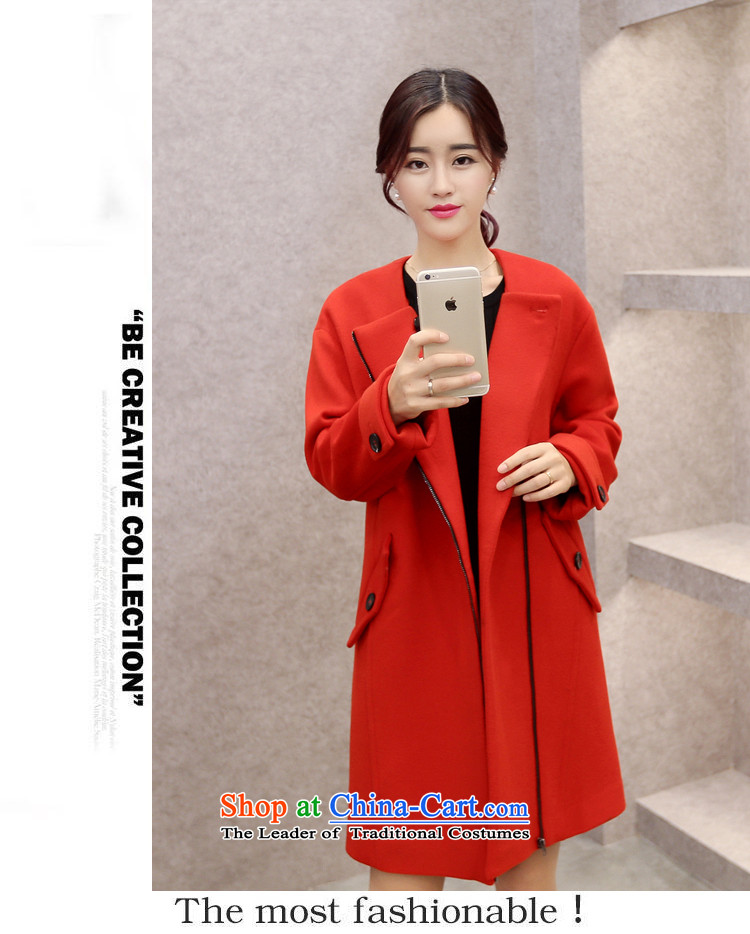 Love Yuen Long 2015 autumn and winter new women's Korea version? coats and stylish English Sau San Box long coats gross? female 976 red L picture, prices, brand platters! The elections are supplied in the national character of distribution, so action, buy now enjoy more preferential! As soon as possible.