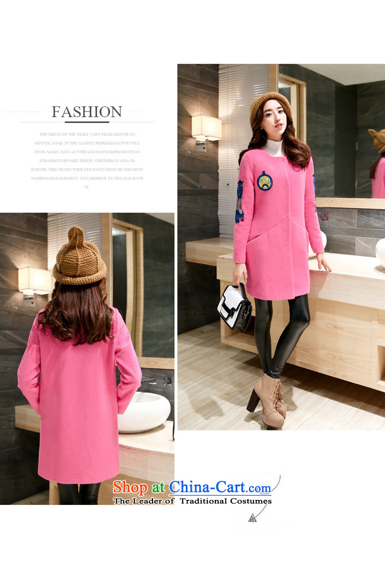 Li Color  2015 autumn and winter in new long hair? female casual jacket coat wild picture pink XL Photo, prices, brand platters! The elections are supplied in the national character of distribution, so action, buy now enjoy more preferential! As soon as possible.