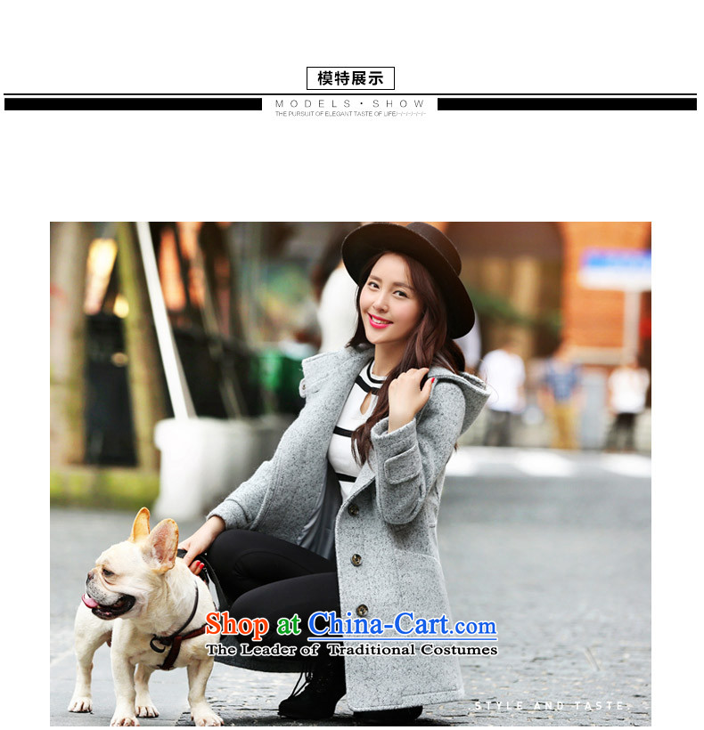 Park woke up to 2015 winter clothing new Korean women's Fashion Cap solid color jacket coat? long-sleeved gray female , prices, Photo L brand platters! The elections are supplied in the national character of distribution, so action, buy now enjoy more preferential! As soon as possible.