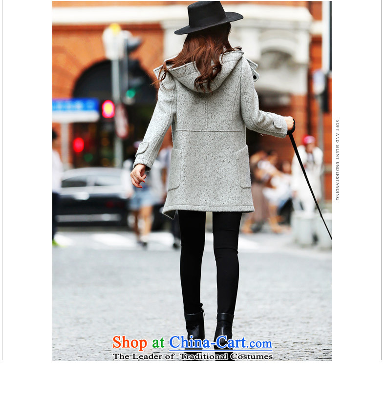 Park woke up to 2015 winter clothing new Korean women's Fashion Cap solid color jacket coat? long-sleeved gray female , prices, Photo L brand platters! The elections are supplied in the national character of distribution, so action, buy now enjoy more preferential! As soon as possible.