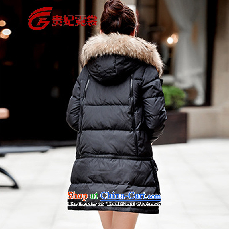 Gwi Tysan 2015 winter clothing new king zip code for women in many long coats thick mm200 catty XL black jacket downcoat High wool collar 5XL, Gwi Tysan shopping on the Internet has been pressed.