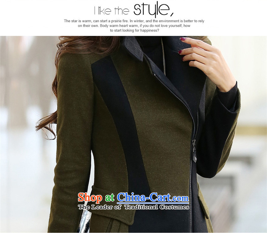 Ms Audrey EU money? coats jacket women gross 2015 winter clothing new women's long-sleeved green army lapel a wool coat windbreaker. Long version 7751 won picture color M brand, prices, picture platters! The elections are supplied in the national character of distribution, so action, buy now enjoy more preferential! As soon as possible.