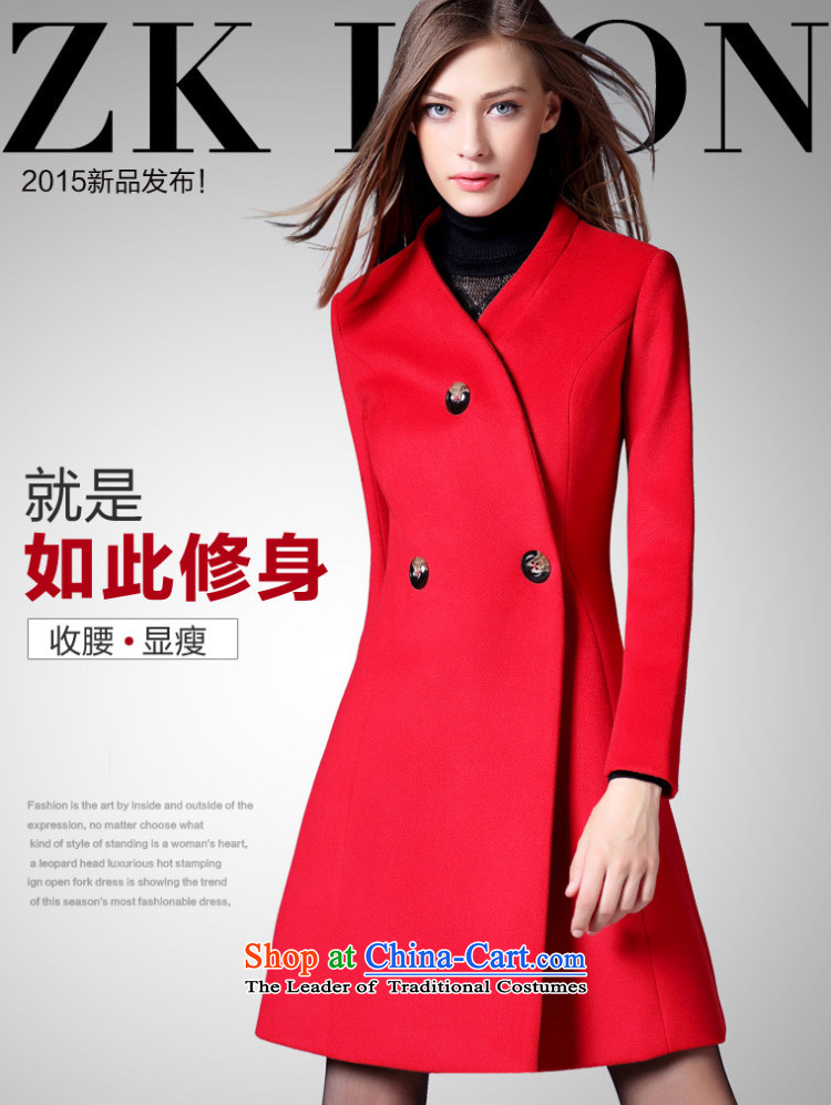 Ms Audrey EU Bai Ya 2015 new fall inside Europe and the autumn and winter coats girl in gross? long hair a wool coat Sau San Video Foutune of thin 81 29 RED M pictures, prices, brand platters! The elections are supplied in the national character of distribution, so action, buy now enjoy more preferential! As soon as possible.