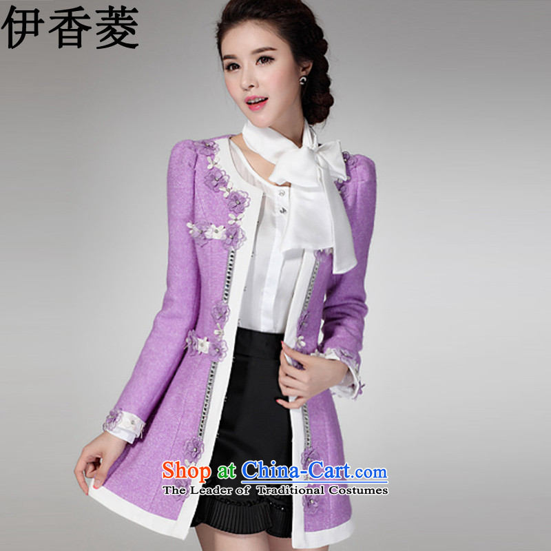 Ikago Ling 2015 autumn and winter new gross? Long flowers in the jacket temperament Sau San large a wool coat Y8373 female picture color XXL, IKAGO Ling , , , shopping on the Internet