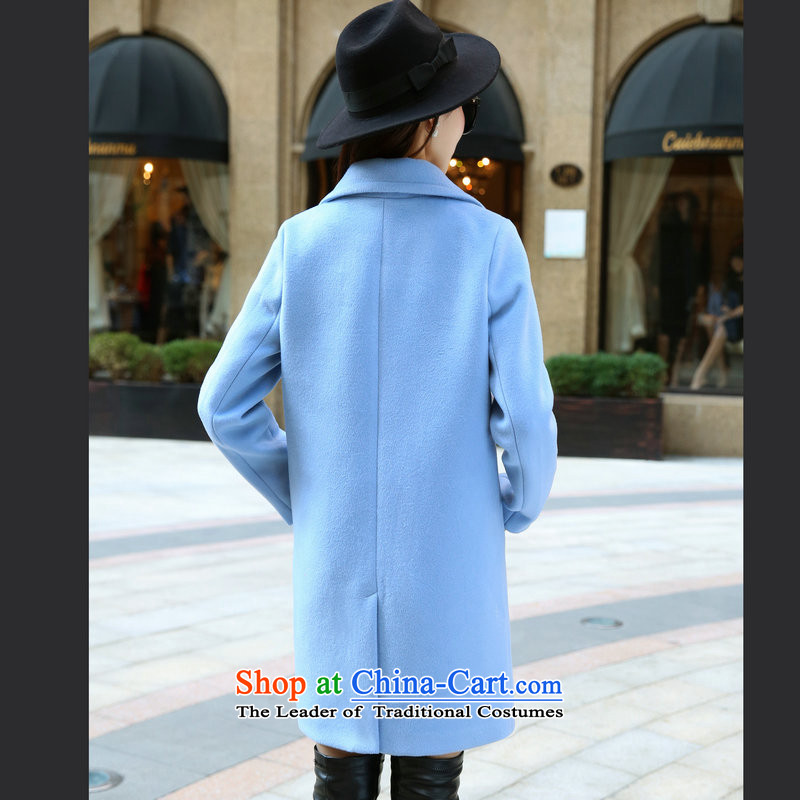 Mya Song (miaoge) 2015 autumn and winter trendy new gross girls jacket? long thick coat MG9852 sheep-blue M Mya Song (miaoge) , , , shopping on the Internet