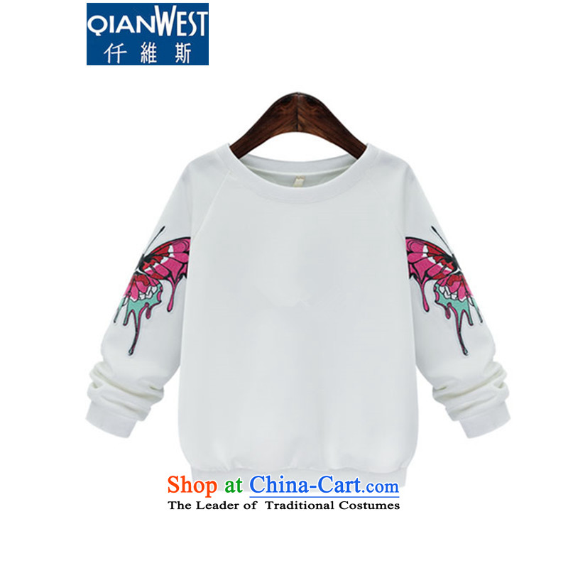 The Scarlet Letter, larger women in the autumn of 2015 on David Yi New European and American Women's larger 200 catties thick sister embroidery video thin sweater 364 Black XL recommendations 100-120, 250 weight (QIANWEISI) , , , shopping on the Internet