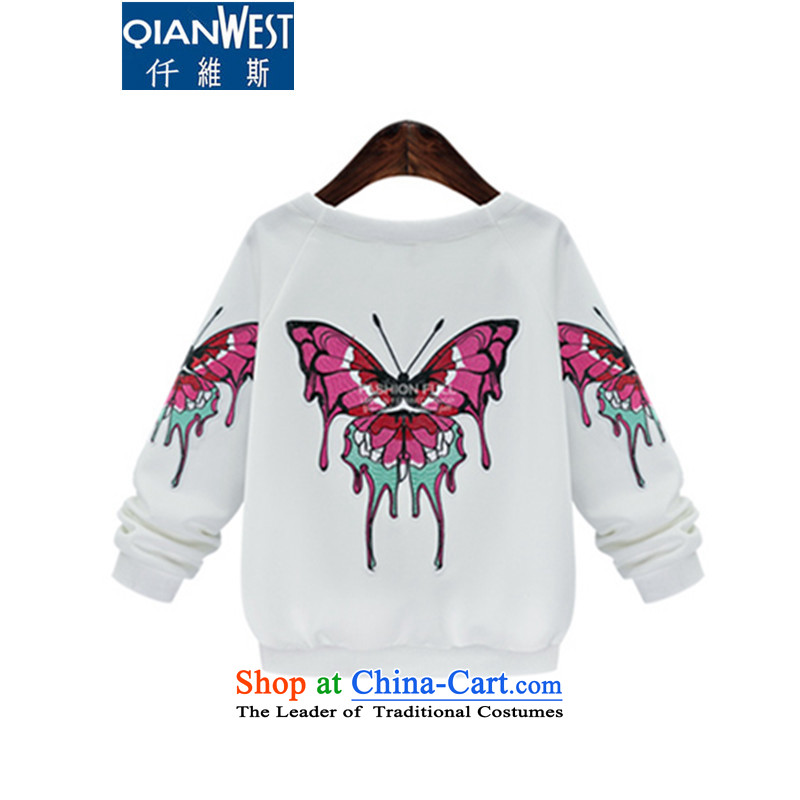 The Scarlet Letter, larger women in the autumn of 2015 on David Yi New European and American Women's larger 200 catties thick sister embroidery video thin sweater 364 Black XL recommendations 100-120, 250 weight (QIANWEISI) , , , shopping on the Internet