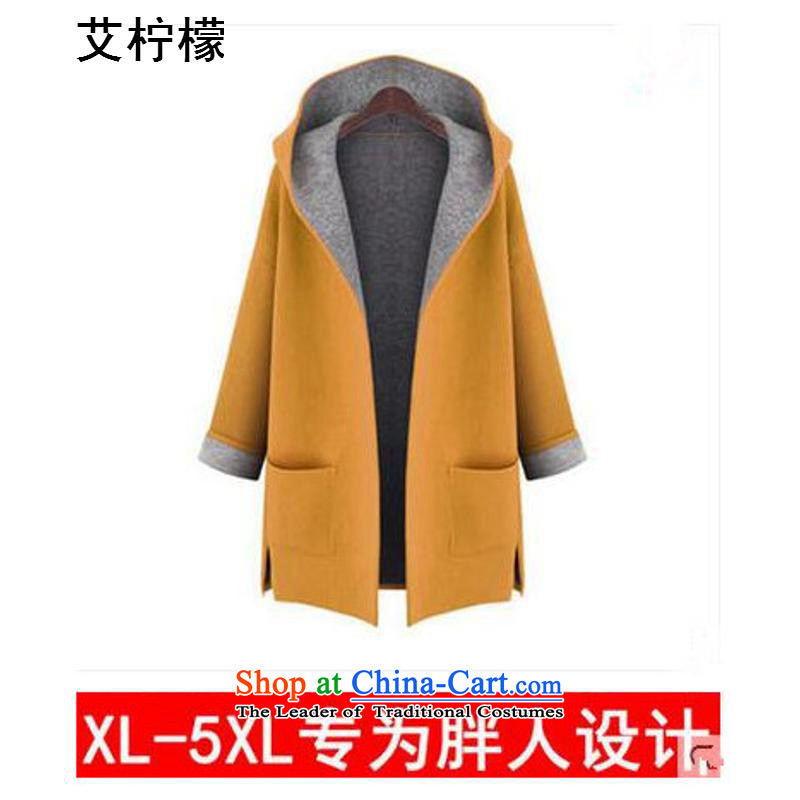 The Lemon 2015 autumn and winter of the new Europe and stylish Cardigan Jacket Color large code relaxd candy video thin cardigan western thick mm gross? Wind Jacket Large Yellow XXXXL., ILEMON lemon (HIV) , , , shopping on the Internet