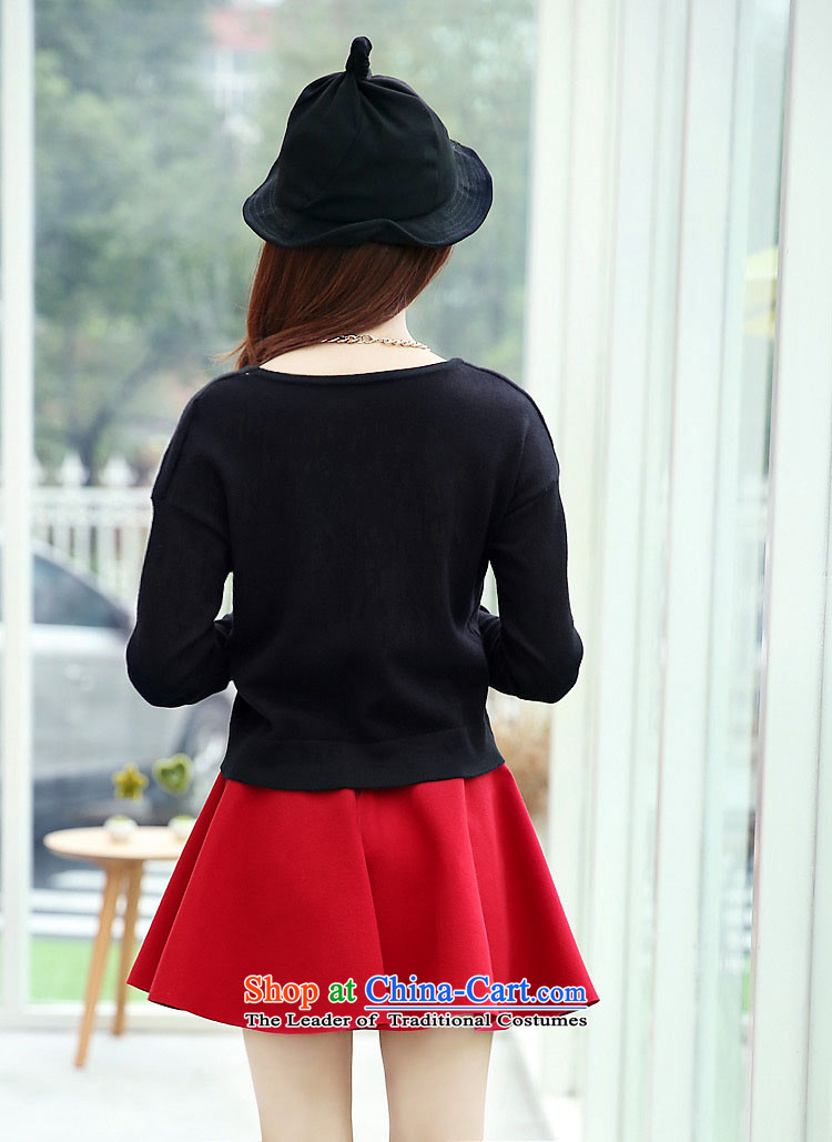Hiv lemon autumn and winter 2015 on new larger dresses Korean version of Fat MM to increase women's code thick sister video thin long-sleeved T-shirt and stylish package skirt red black skirt larger picture, prices, XXXL. brand platters! The elections are supplied in the national character of distribution, so action, buy now enjoy more preferential! As soon as possible.