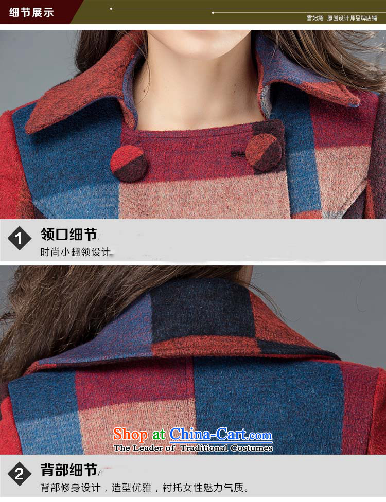  2015 Autumn and winter chemicals and new Korean female coats of Sau San Mao? In long coats gross? jacket compartments girl? A30 Female red blue coat knocked color pictures, prices, XL brand platters! The elections are supplied in the national character of distribution, so action, buy now enjoy more preferential! As soon as possible.