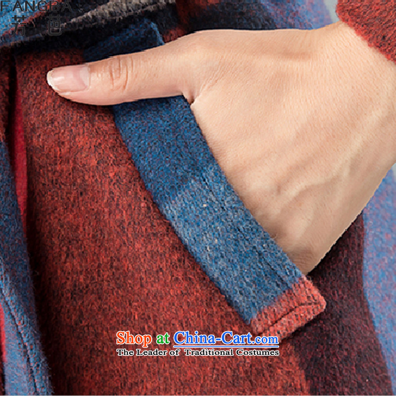  2015 Autumn and winter chemicals and new Korean female coats of Sau San Mao? In long coats gross? jacket compartments girl? A30 Female red blue coat knocked color XL, chemicals and (FANGBA) , , , shopping on the Internet