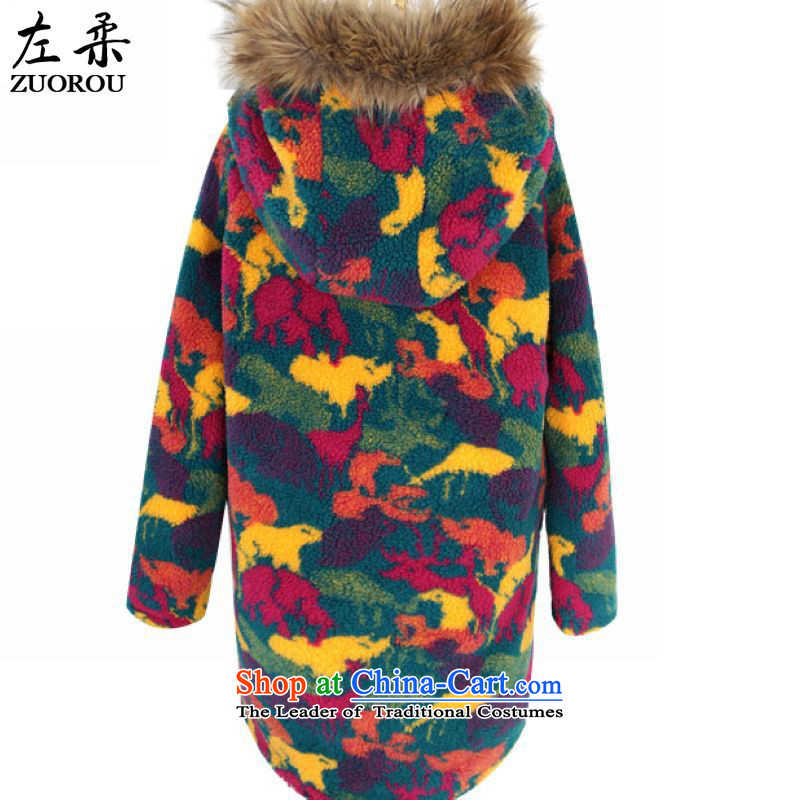 Left soft Korean winter 2015) to increase the number of women with thick mm thin large relaxd graphics camouflage jacket coat 200 catties good through primary XXXXXL, figure left soft , , , shopping on the Internet