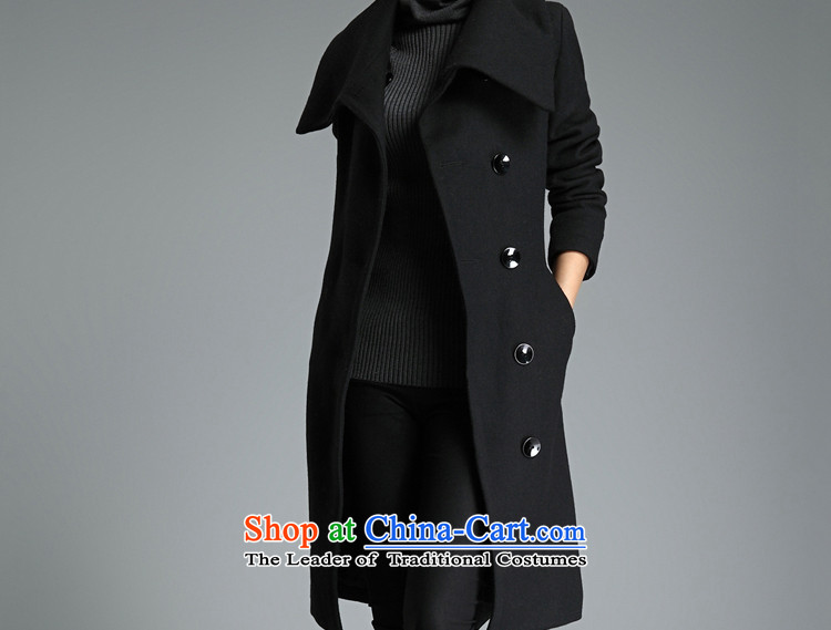 Optimize and 2015 Fall/Winter Collections thick gross female long-sleeved jacket? wool coat female MN008? black  L picture, prices, brand platters! The elections are supplied in the national character of distribution, so action, buy now enjoy more preferential! As soon as possible.