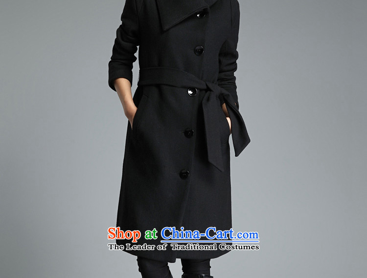 Optimize and 2015 Fall/Winter Collections thick gross female long-sleeved jacket? wool coat female MN008? black  L picture, prices, brand platters! The elections are supplied in the national character of distribution, so action, buy now enjoy more preferential! As soon as possible.