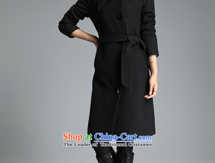 Optimize and 2015 Fall/Winter Collections thick gross female long-sleeved jacket? wool coat female MN008? black  L picture, prices, brand platters! The elections are supplied in the national character of distribution, so action, buy now enjoy more preferential! As soon as possible.