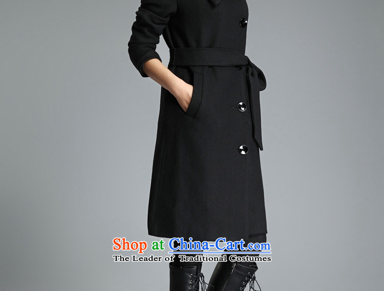 Optimize and 2015 Fall/Winter Collections thick gross female long-sleeved jacket? wool coat female MN008? black  L picture, prices, brand platters! The elections are supplied in the national character of distribution, so action, buy now enjoy more preferential! As soon as possible.