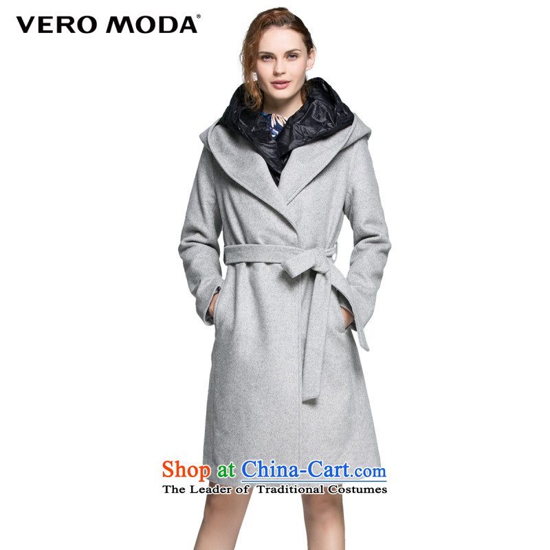 Vero moda2015 autumn and winter New removable leave two straight cylinder cap gross |315327013 coats 104 shallow? Spend?170_88A_L Gray