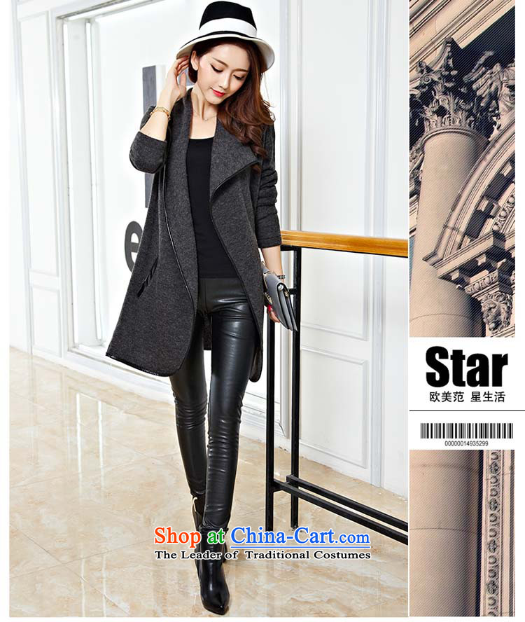 For M- 2015 to increase the number of women in the Korean version of the new autumn and winter thick mm thin in the long graphics gross? jacket leisure cardigan frock 5XL Gray Photo, prices, brand platters! The elections are supplied in the national character of distribution, so action, buy now enjoy more preferential! As soon as possible.