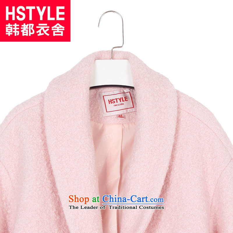 Korea has the Korean version of the Dag Hammarskjöld yi 2015 winter new women's solid color graphics in the thin long hair?2 pink jacket EQ5504 S, Korea has Yi Homes , , , shopping on the Internet