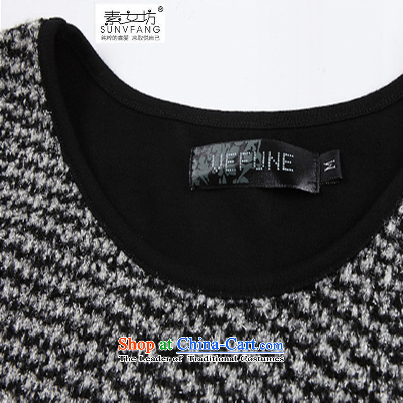 Motome workshop for larger female thick sister T-shirt 2015 Fall/Winter Collections for larger female long t-shirts, T-shirts, forming the loose end of the scarf 8102 gray 3XL addition proposed weight, 140-160 characters motome Fong (SUNVFANG) , , , shopping on the Internet