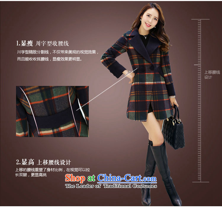 Load New autumn 2015 Korean female new a wool coat, a jacket color grid XL Photo Lady, prices, brand platters! The elections are supplied in the national character of distribution, so action, buy now enjoy more preferential! As soon as possible.