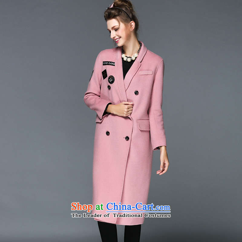 The new 2015 Dream Connie high-end large Western women fall to increase expertise with stylish mm long woolen coat gross? female G-q171 jacket and pink 4XL, Mano Connie Dream , , , shopping on the Internet