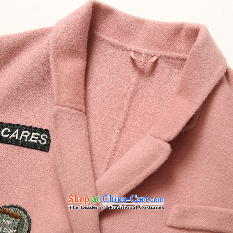 The new 2015 Dream Connie high-end large Western women fall to increase expertise with stylish mm long woolen coat gross? female G-q171 jacket and pink 4XL, Mano Connie Dream , , , shopping on the Internet