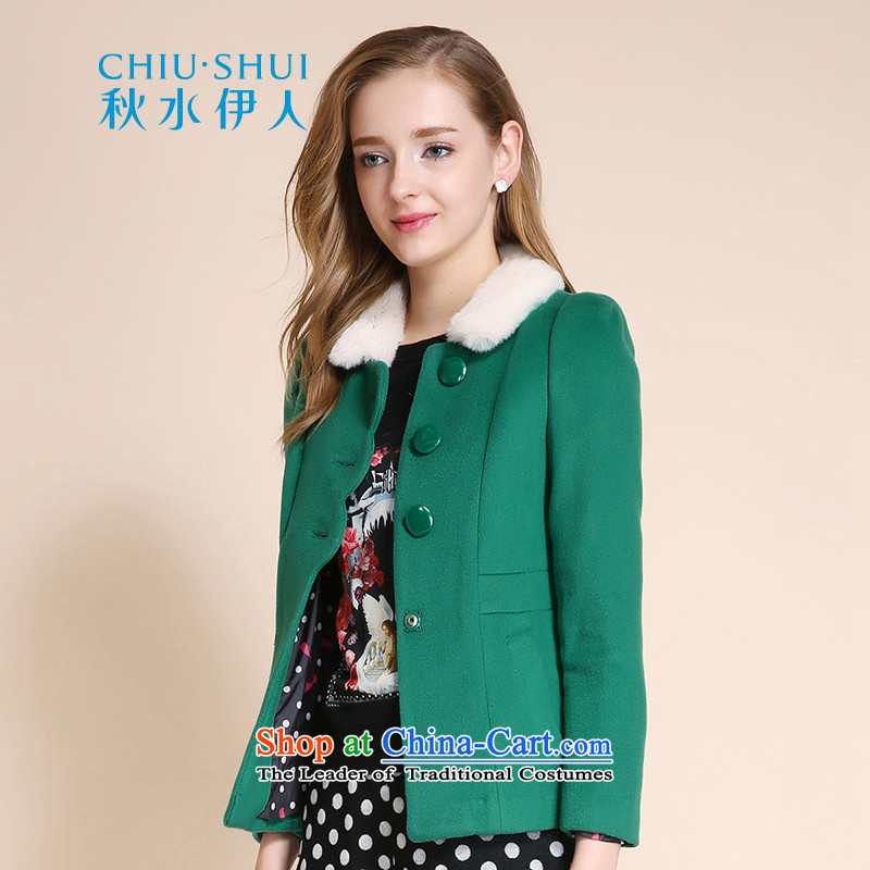 Chaplain who winter clothing new women's gross For detachable loose hair?? gross short jacket coat bright green 160/84A/M, chaplain who has been pressed shopping on the Internet
