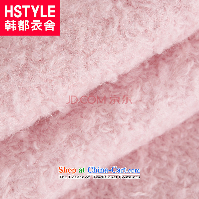 Korea has the Korean version of the Dag Hammarskjöld yi 2015 winter new women's solid color graphics in the thin long hair? jacket EQ5504 pink , L, Korea has Yi (HSTYLE) , , , shopping on the Internet