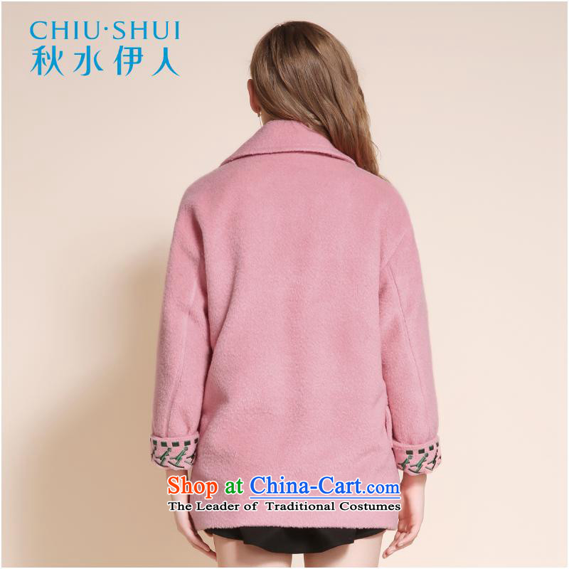 Chaplain who 2015 winter clothing new women's stylish reverse collar double-loose coat peach 155/80A/S, gross?/ The Mai-Mai shopping on the Internet has been pressed.