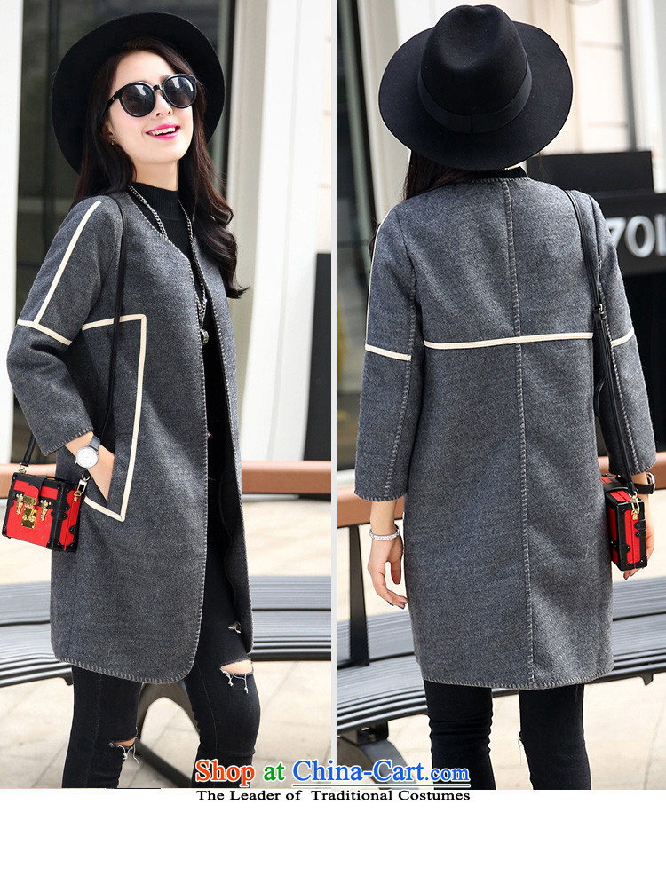 Yi code 12.01 2015 Fall/Winter Collections new Korean fashion sense 9 cuff loose-wool? duplex cocoon?? Why the gross coats sub jacket gray M picture, prices, brand platters! The elections are supplied in the national character of distribution, so action, buy now enjoy more preferential! As soon as possible.