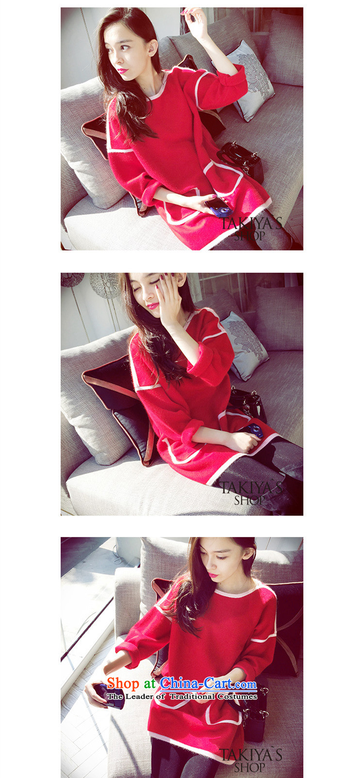 Chung Cayman El 2015 autumn and winter new Korean version of Fat MM maximum code relaxd long-sleeved gross dresses? female red XXXL 1861 picture, prices, brand platters! The elections are supplied in the national character of distribution, so action, buy now enjoy more preferential! As soon as possible.