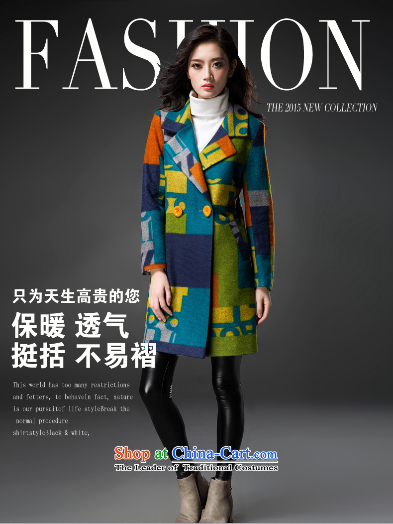 The early Chin Ching snow 2015 autumn and winter new larger female? graphics in thin coat female long wool coat jacket female winter? 1084 Noble Wong L picture, prices, brand platters! The elections are supplied in the national character of distribution, so action, buy now enjoy more preferential! As soon as possible.