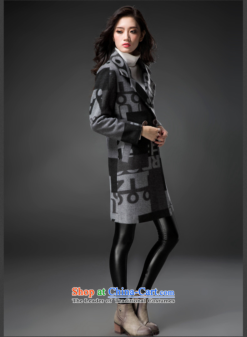 The early Chin Ching snow 2015 autumn and winter new larger female? graphics in thin coat female long wool coat jacket female winter? 1084 Noble Wong L picture, prices, brand platters! The elections are supplied in the national character of distribution, so action, buy now enjoy more preferential! As soon as possible.