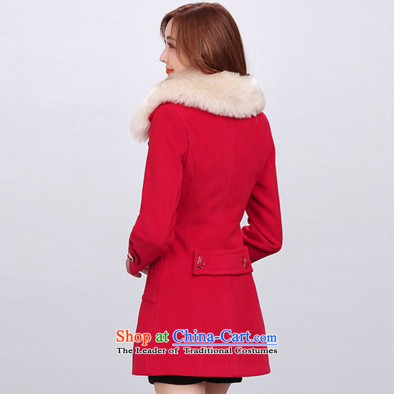 Ms Rebecca Pun, the Reine gross? 2015 Autumn female jacket for women for winter new Korean version of long coats)? 2018 RED M tingting female Elizabeth shopping on the Internet has been pressed.