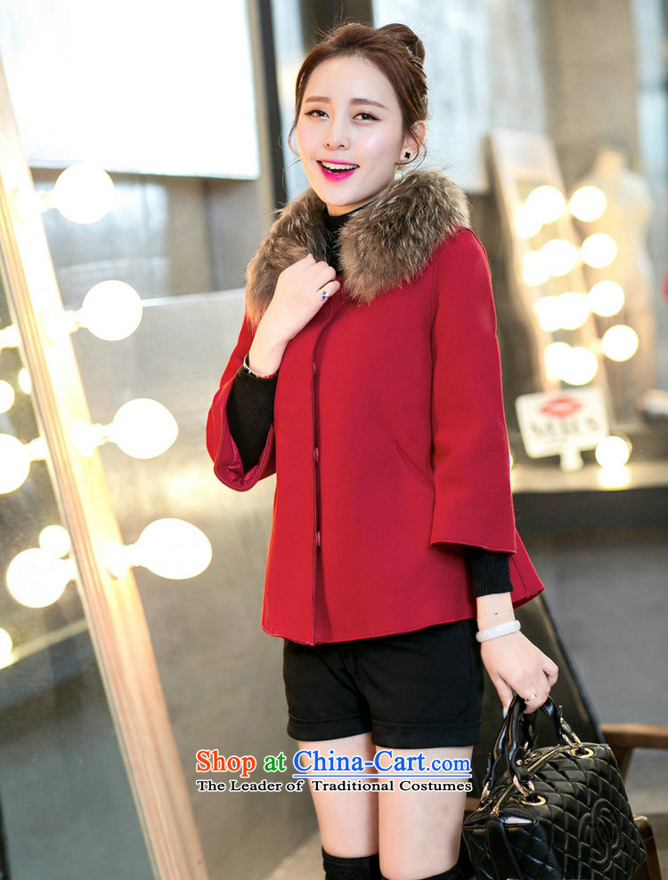 Only this autumn and winter clothing, 2015 new women's small-wind-thick cloak shawl gross for single row detained Winter Female gross?? coats women jacket gross red S picture, prices, brand platters! The elections are supplied in the national character of distribution, so action, buy now enjoy more preferential! As soon as possible.