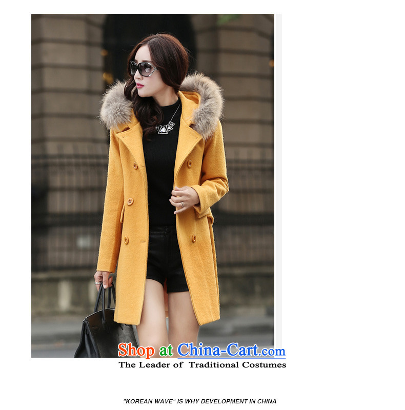2015 winter clothing Korean Sau San is a wild in long wool coat jacket available offline so shoes for Yellow XL Photo Gross, prices, brand platters! The elections are supplied in the national character of distribution, so action, buy now enjoy more preferential! As soon as possible.